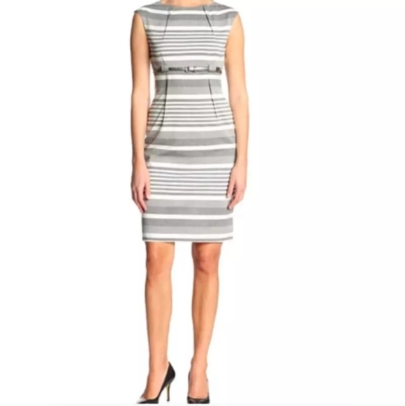 Calvin Klein Striped Dress 8 - Picture 1 of 9